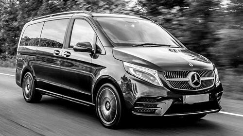 Gstaad taxi Mercedes V Class Swiss Taxi Private Transfers geneva car services going to the airport